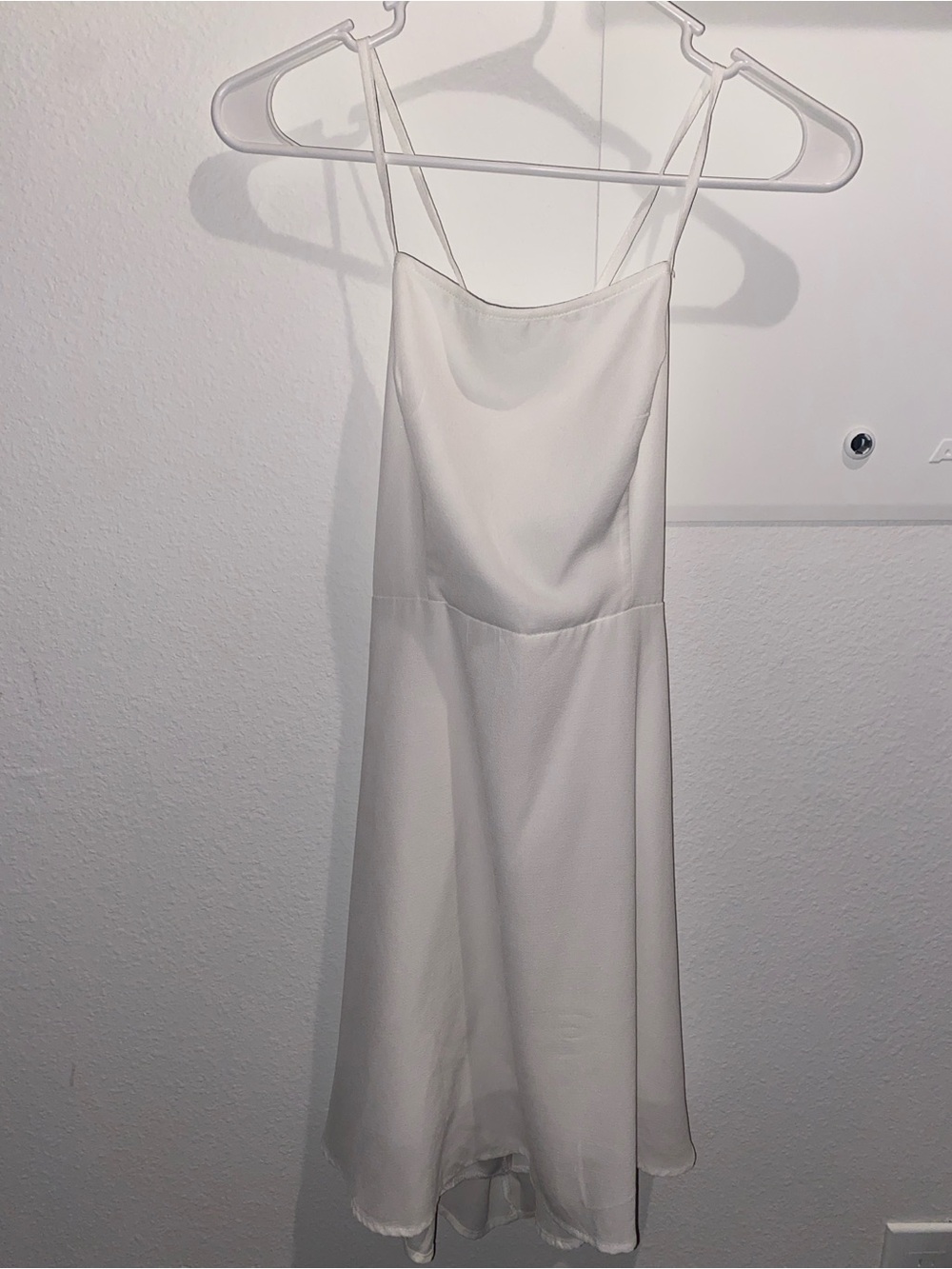 SHEIN White Satin Mini Slip Dress